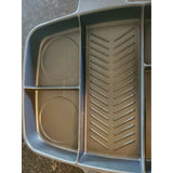 MasterPan Series 5-Section 15” Nonstick Frying Pan Aluminum Grill & Flat Skillet