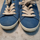 Taos Star Washed Canvas Teal Sneaker Size 7