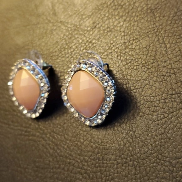 Boutique Pink Accent Fashion Earrings