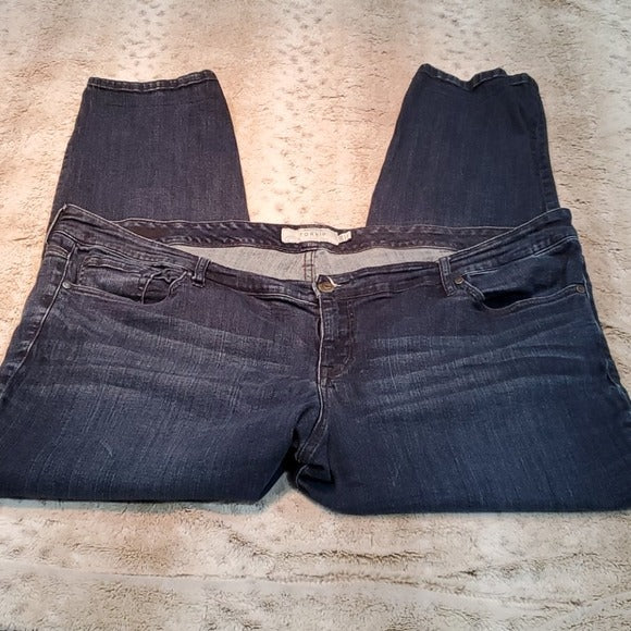 Torrid Dark Wash Mid Rise Tapered Blue Jeans Size 24