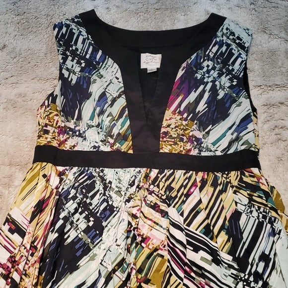 Suzi Chin for Maggy Boutique Colorful Aline Dress Size 6