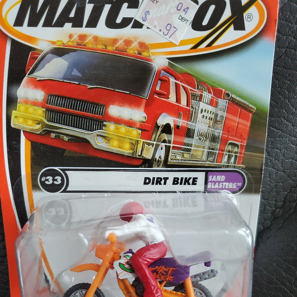2000 Matchbox Vehicle 33 of 75 Dirt Bike Sand Blasters Number 92238 New On Card