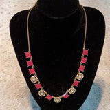 Boutique Pink and Silver Tone Fashion Necklace