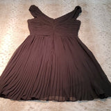BB Dakota Black Wide Shoulder Crinkle Dress Size 8