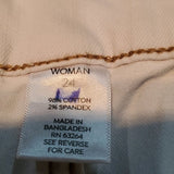NWT Westport DressBarn White Mid Rise Girlfriend Jeans Size 24W