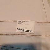 NWT Westport DressBarn White Mid Rise Girlfriend Jeans Size 24W