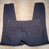 J Brand Darker Wash Skinny Leg Pure Blue Jeans Size 28