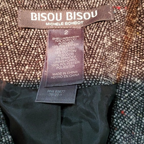 Bisou Bisou Michelle Bohbot 3 Button Blazer Size 2