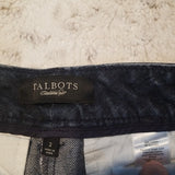 Talbots Mid Rise Dark Blue Jean Cropped Size 2