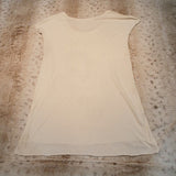Zara W/E Collection Cream Printed Tee Shirt Size S