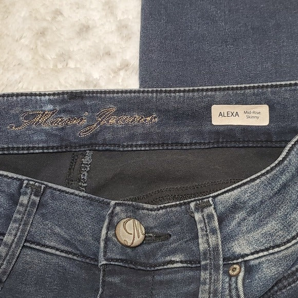 Mavi Jeans Darker Wash Alexa Mid Rise Skinny Jeans Size 27