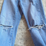 Abrand Lighter Wash Distressed High Rise Skinny Blue Jeans Size 24