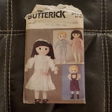 Butterick 3583 Sewing Pattern Boy & Girl Dolls Clothes One Size Vintage UC FF