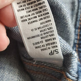 American Eagle Blue Denim 100% Cotton Full Button Up Jean Jacket Size S