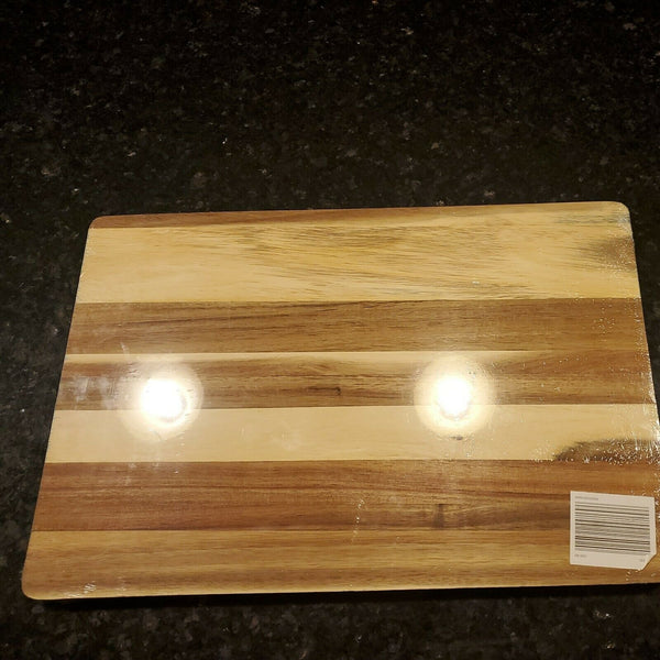 Brown Painted Acacia Wood Cutting Board 12"x18" Kitchen Cookware New With Tags