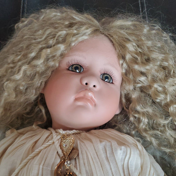 Master Piece Gallery 30” Charity/LINDA VALENTINO-MICHEL PORCELAIN DOLL Wings