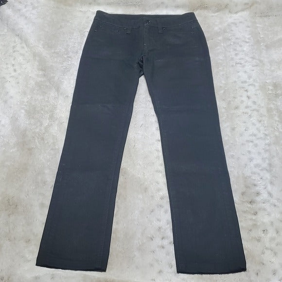 7 For All Mankind Lower Rise Black Shiney Sparkly Skinny Jeans Size 25