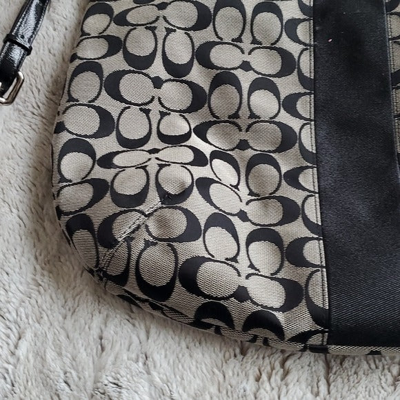 COACH Shoulder Bag With Monogram in Black