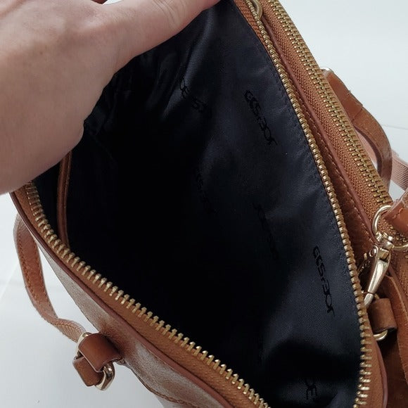 Joe's Jeans Brown Leather Crossbody Wallet Bag Purse Multiple Pockets