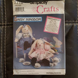 Vintage 1991 Simplicity Crafts 7718  Daisy Kingdom Sitting Bunnies & Clothes