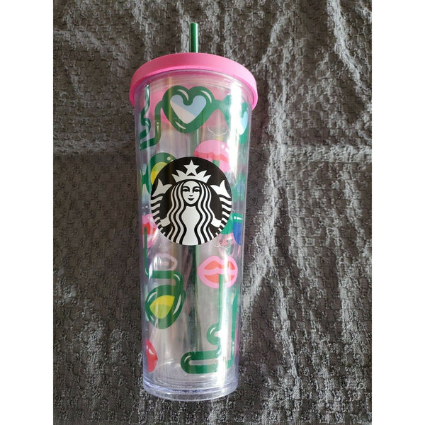 Starbucks Crazy Straws Sunglasses Lips Barbie Pink Venti