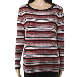 NWT Emaline Horizontal Striped Petite Slim Sweater Size LP