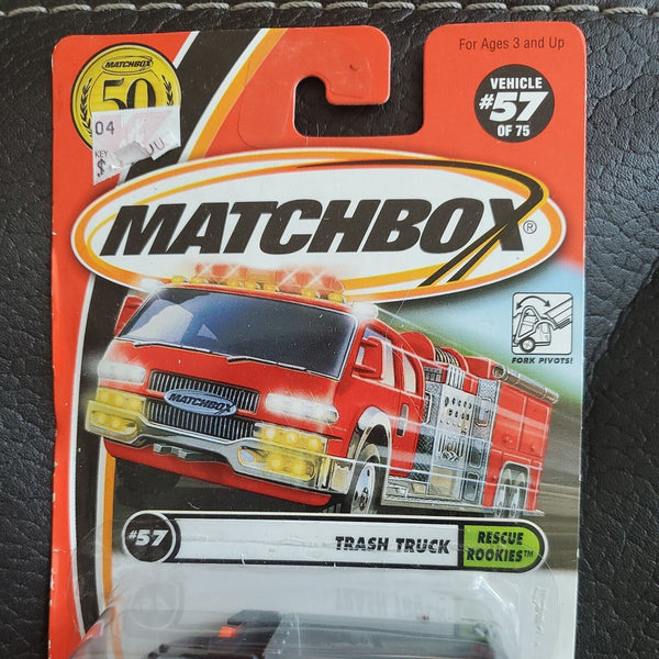Matchbox 2001 Trash Truck Black Diecast Rescue Rookies #57 of 75 95249 New