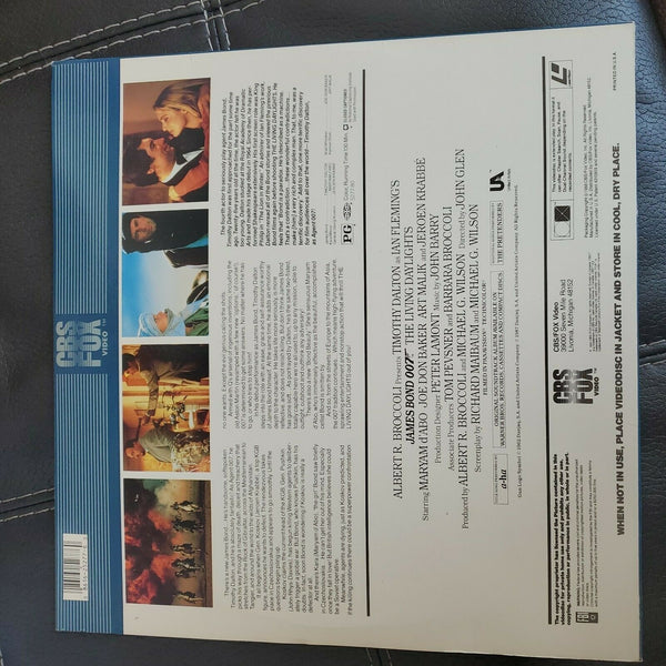 THE LIVING DAYLIGHTS 2-Laserdisc LD FULL SCREEN FORMAT VERY GOOD CONDITION BOND