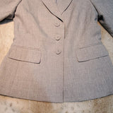 Evan Picone 3 Button Gray and Blue Dress Blazer Size 4