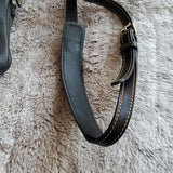 Dooney & Bourke Black Pebbled Leather Medium Sized Crossbody Purse Bag
