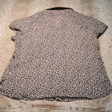 Cato Short Sleeve Animal Print Button Down Shirt Size XL