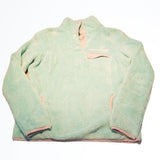 Free Country Light Sea Foam Green Partial Buttoned Fleece Size S