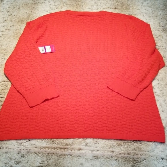 NWT Vince Camuto Dark Orange Light Sweater Size 2XL