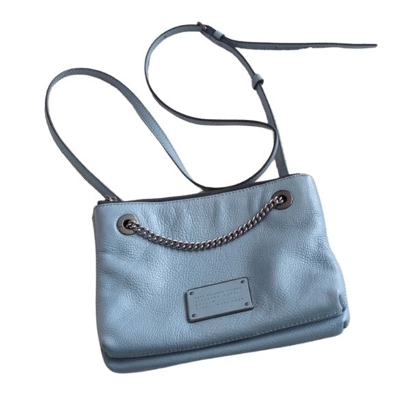Marc by Marc Jacobs Grey Blue Pebbled Leather Crossbody Purse Bag Work –  Stylized Thrift Boutique