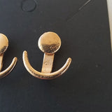 Boutique Vintage Gold Tone Anchor Style Earrings