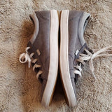 Keds Classic Grey Blue Denim Looking Flat Fashion Tied Sneaker Size 8