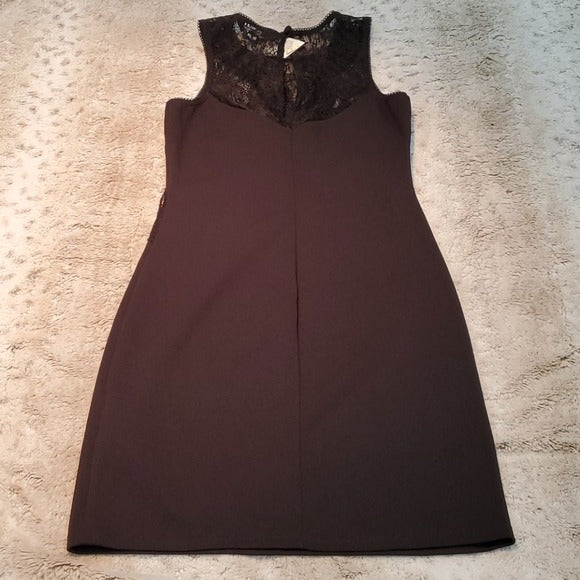 NWT Miss Selfridge Black Cross Ruffle LBD Dress Size 0