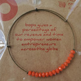 Boutique Swap Bops Stackable Bangle Bracelet Orange Beads Charms Sold Separately