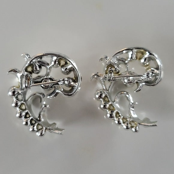Boutique Vintage Side Ear Cuffs Silver Tone Earrings