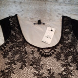 NWT Express Black Lace & Beige Sheath Dress Size XS