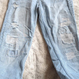 Abercrombie & Fitch Lighter Wash Distressed High Rise Super Skinny Size 2