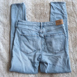 Abercrombie & Fitch Lighter Wash Distressed High Rise Super Skinny Size 2