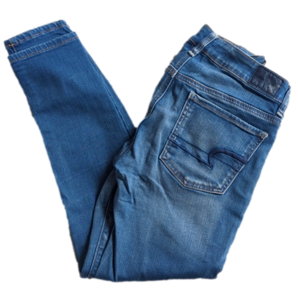 American Eagle Super Stretch Lower Rise Jegging Ankle Blue Jean