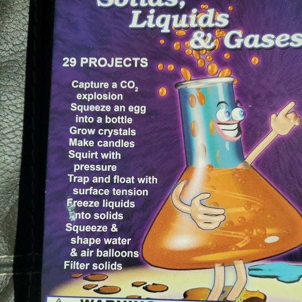 *New* Sealed - Science Wiz Chemistry Set Solids Liquids Gases - 29 Projects Book