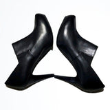 Kenneth Cole A-Mason Space Black Leather Ankle Booties Size 7