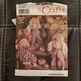 Vtg Simplicity #8022 Scarecrow Dolls & Clothes Sewing Craft Pattern UnCut FF