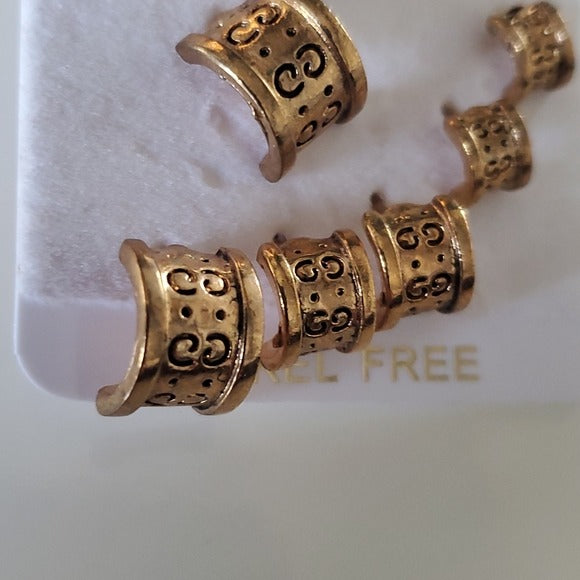 Boutique Gold Tone Nickel Free Earring Cuffs