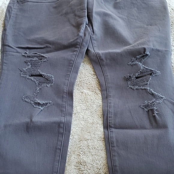 Universal Thread Dark Purple Distressed High Rise Skinny Jeans Size 16W NWT
