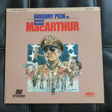 Laserdisc General Douglas MACARTHUR 1977 Gregory Peck Digital LD 2-Disc Set Lot
