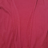 Chicos Dark Red Open Front Hooded Grannie Stayle Relaxed Cardigan Size MP